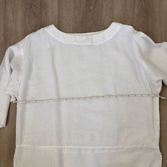 J. Jill Pure Jill relaxed 100% linen white tunic top - Picture 8 of 12